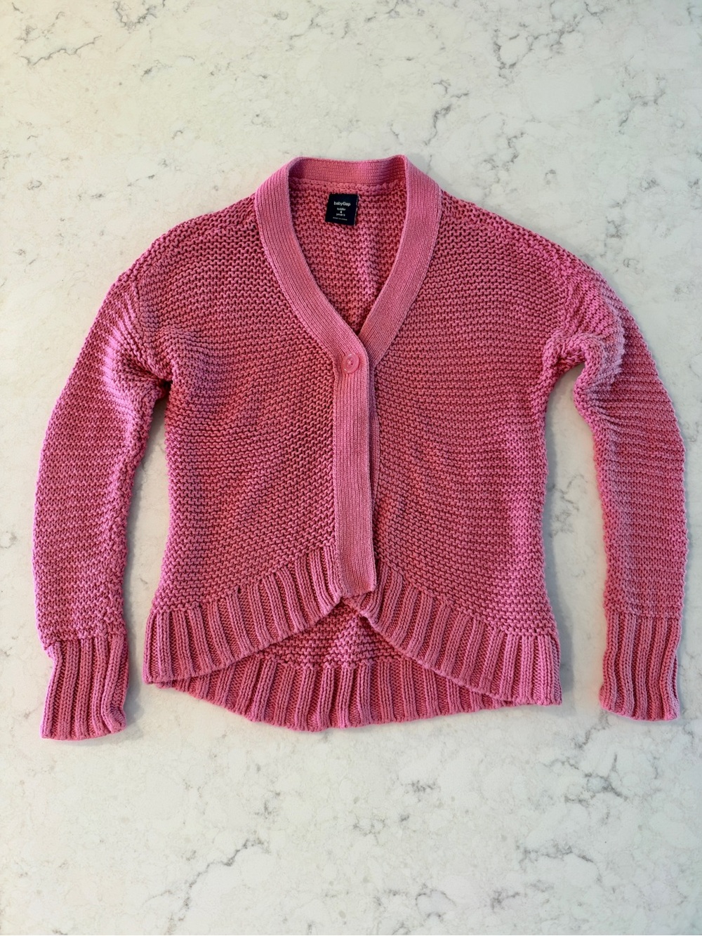 baby GAP Girl’s Rose Pink Knit Button-Front Cardigan - toddler 4